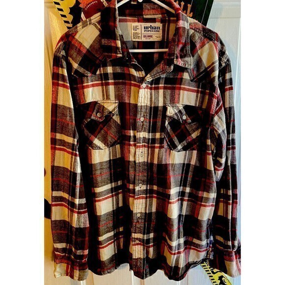 Long Sleeve Button front Men's Shirts Urban Pipeline,XXL,lMulti Color - Picture 4 of 6